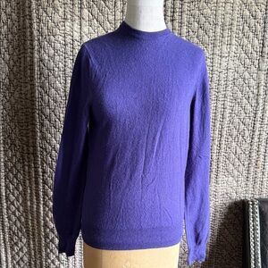 Vibrant Purple Long Sleeve 100%Cashmere Sweater